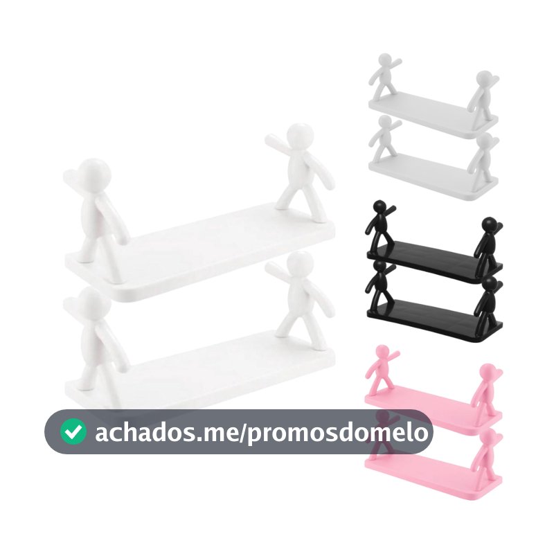 Prateleira Buddy Bonequinho Adesiva Sem Furo 1 Ou 2 Unidades Organizador De Parede Decorativo Banheiro Cozinha Quarto