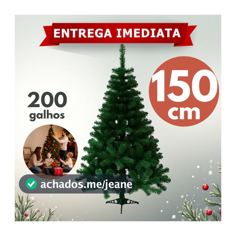 Árvore De Natal 150cm 200 Galhos Marine Verde