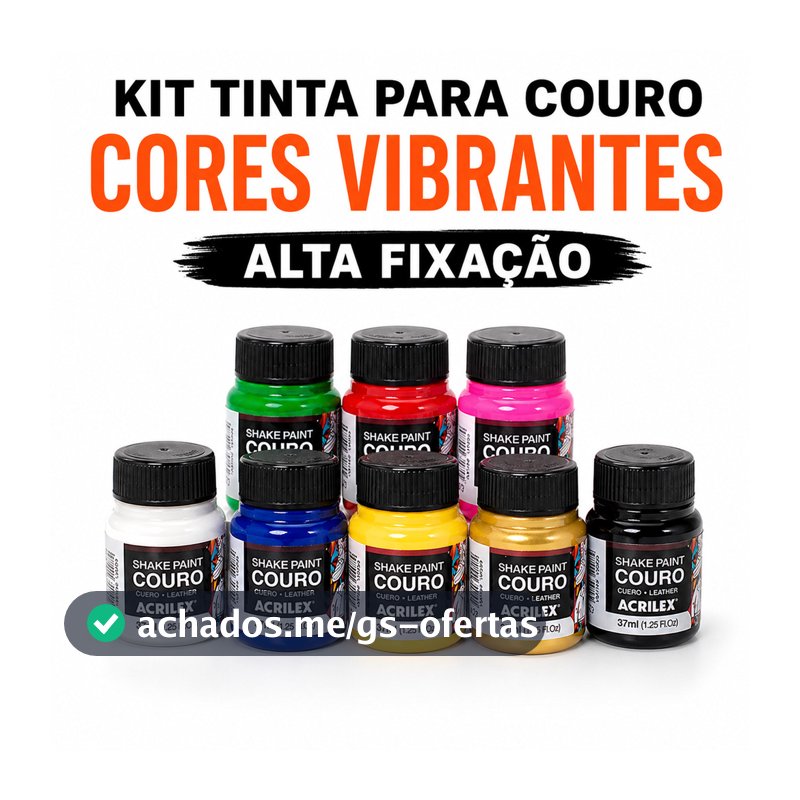 Tinta Pinta Couro Shake Paint Acrilex 37ml Tenis Sapato Bolsa Couro Sintetico Alta Fixação Premium Escolha A Cor
