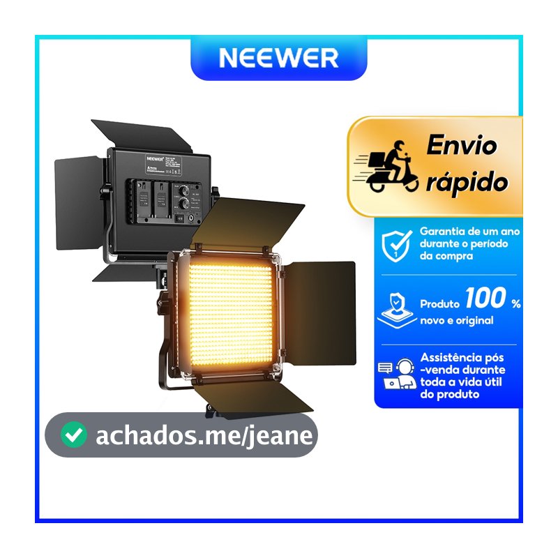 Neewer NL660 Luz De Vídeo LED Bicolor De Metal Profissional , 660 Contas Reguláveis , Com Suporte Em U E Barndoor , 3200