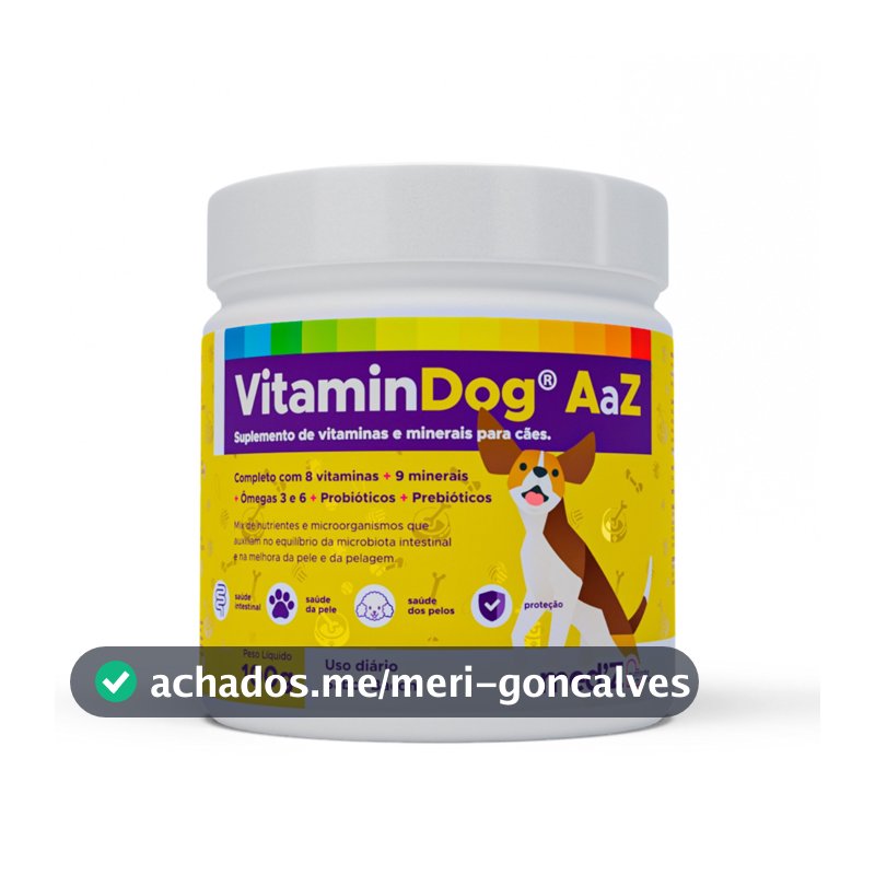 Suplemento Polivitamínico Completo para Pets VitaminDog AaZ com Sabor Bacon - Proteção Total