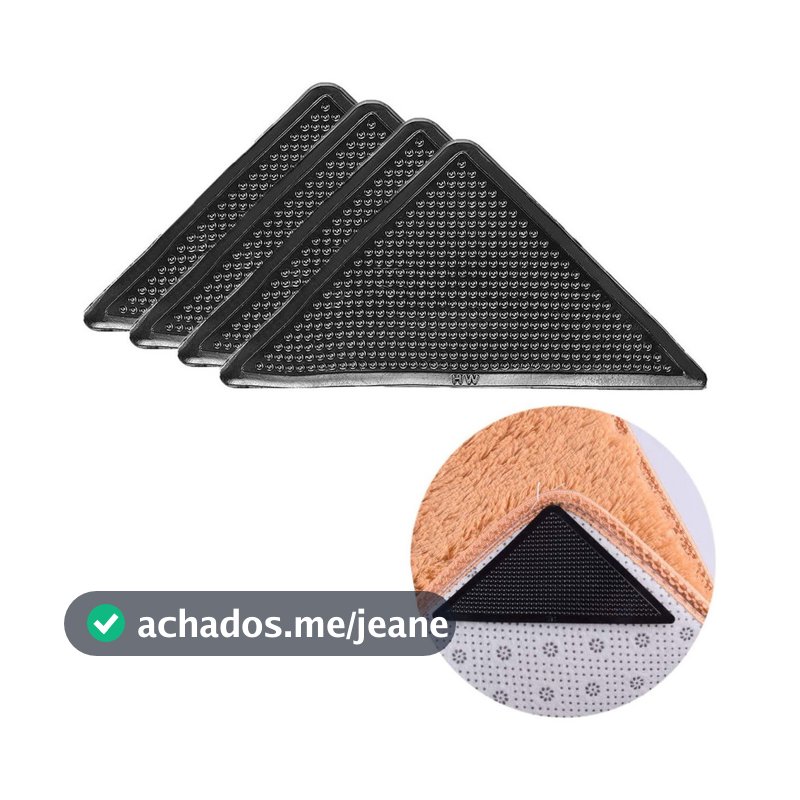 Kit com até 24 Adesivos Antiderrapantes para Tapete – Reutilizável, Lavável e Evita Quedas