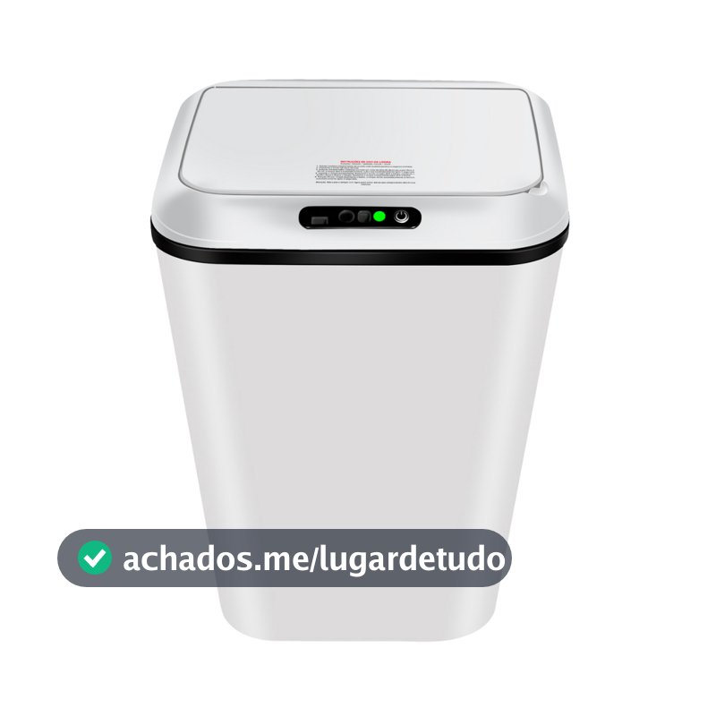 Lixeira Sensor Automática Inteligente de Banheiro Cozinha Escritório Capacidade 16 Litros