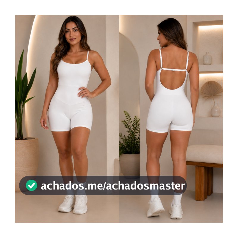 Macaquinho Feminino Costas Aberta Fitness Suplex Alça Fina Academia Esportivo Yoga Pilates