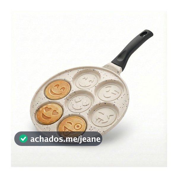 Panela Mine Panqueca Antiaderente Sorriso Smiley Face Preto Pan-12714