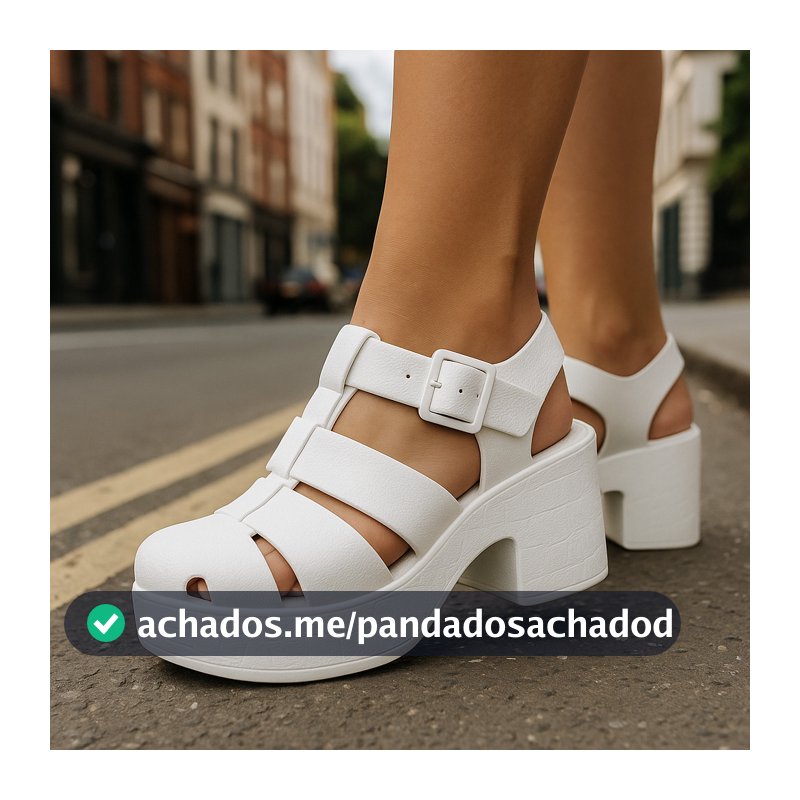Sandália Plataforma Feminina Chunky Look Blogueira Moderna