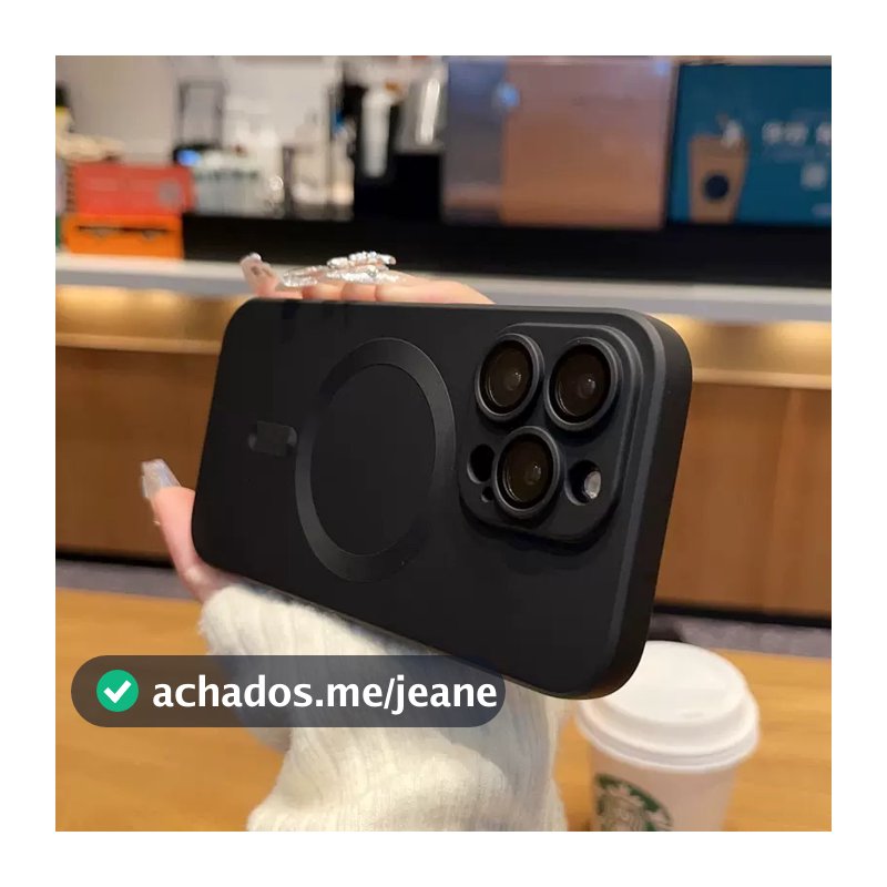 Luxuoso Para Magsafe Magnético Sem Fio Carregamento Capinha Fosca iPhone 16 15 14 13 12 11 Pro Max Plus XR Xs Max Lente De Vidro De Silicone À Prova De Choque Capa