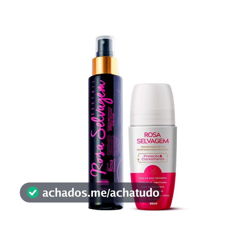 Kit Óleo + Desodorante Rosa Selvagem - Suas áxilas sem manchas e hidratadas.