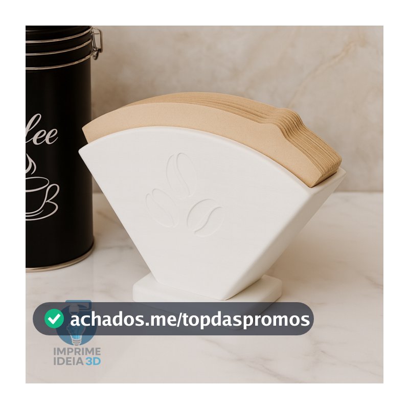Porta Filtro de Café Suporte Filtros de Papel Organizador para Cozinha REF. 001