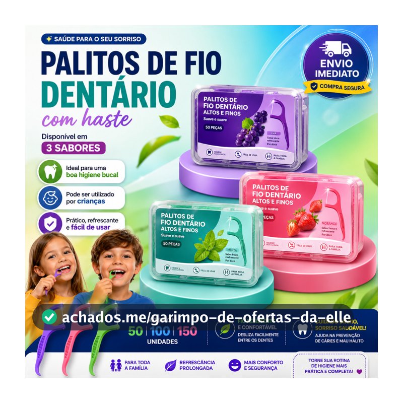 Kit Fio Dental com Haste em Forma de Arco Ultra Fina - Projetado para Usuários de Todas as Idades  50/100/150/200/400