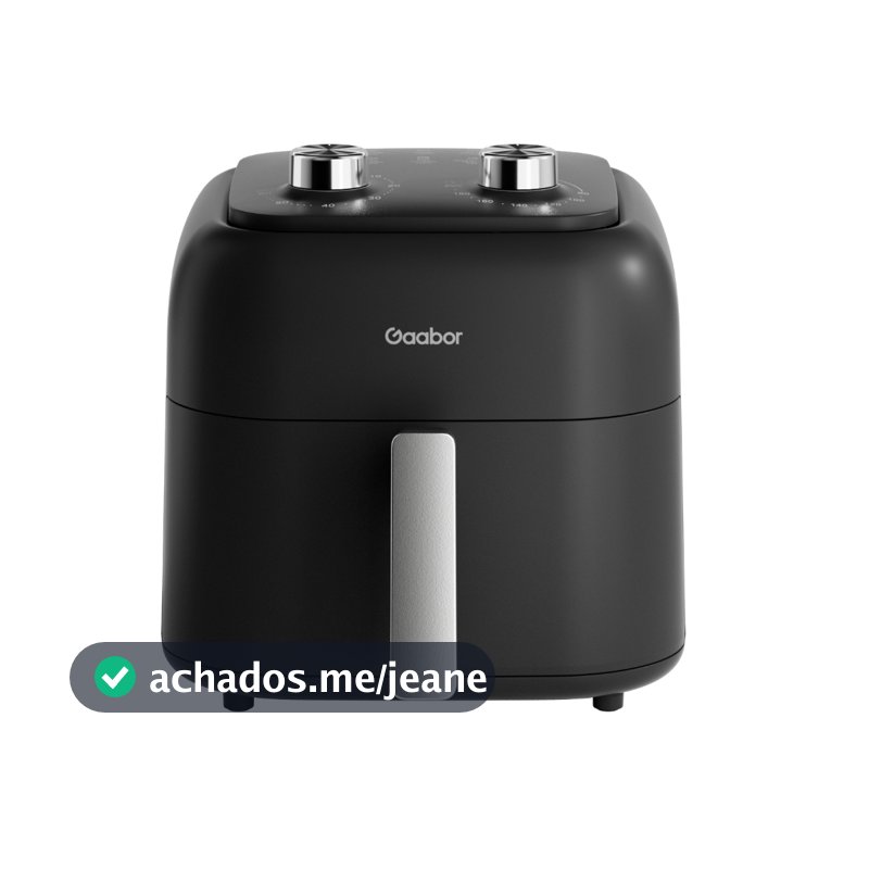 Gaabor Air Fryer 6,5L 1600W 360° Circulacao de Ar Controle Inteligente de Temperatura 10 Menus AF-80M01A