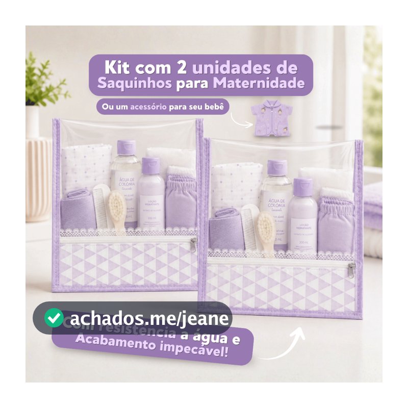 Kit com 2 unidades de Saquinhos Para Maternidade ou Um Acessório (Roupinha, Fraldas, entre outros.)
