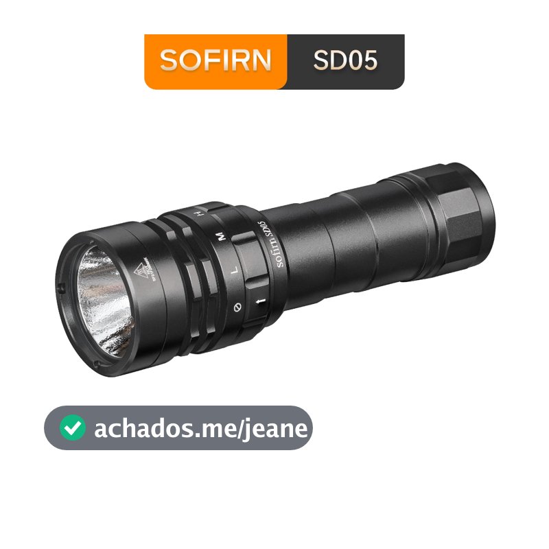 Lanterna De Mergulho Sofirn SD05 3000 Lúmens Subaquática 100 Metros À Prova D'água IPX8 Usando Xhp50.2 LED Para