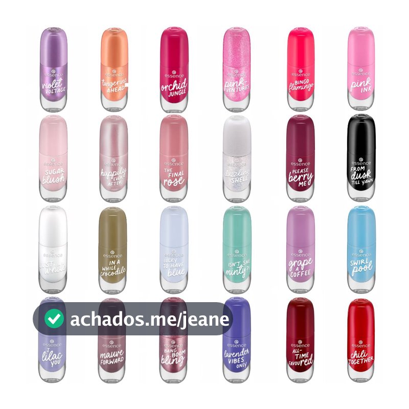 Esmalte de unha com efeito gel essence - Escolha sua cor