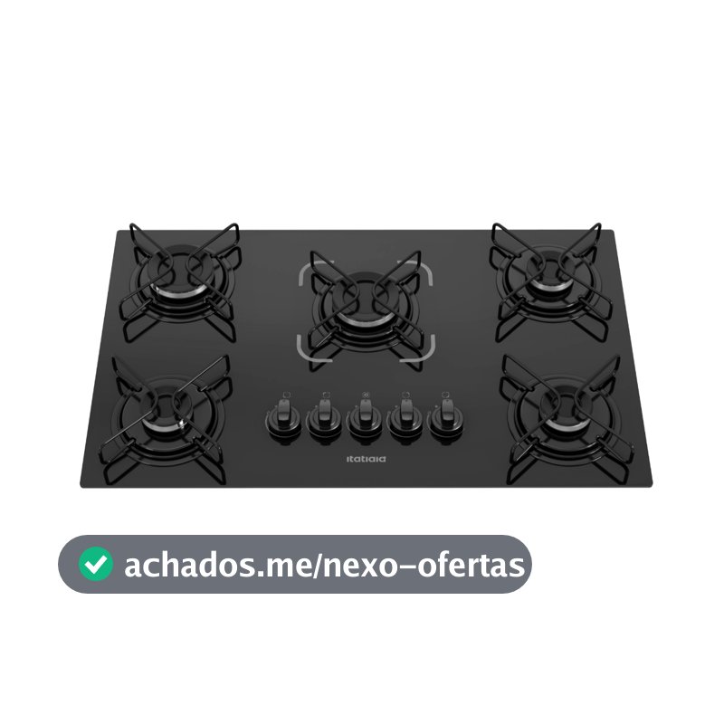 Cooktop Itatiaia Essencial 5 Bocas Preto – Bivolt 127V/220V com Acendimento Automático
