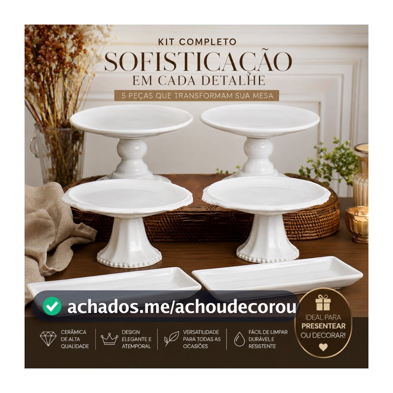 Kit 2  boleiras 15X24 2  bandejas sem pe 2 oitavadas