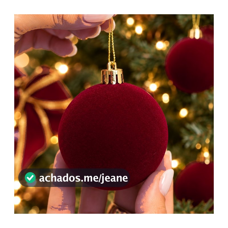 KIT BOLAS DE NATAL AVELUDADO ENFEITE DE ARVORE DE NATAL ACABAMENTO LUXOSO 8CM COM 4 OU 8 UNIDADES