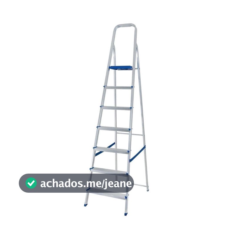 Escada Mor de Alumínio, 7 Degraus, Uso Doméstico