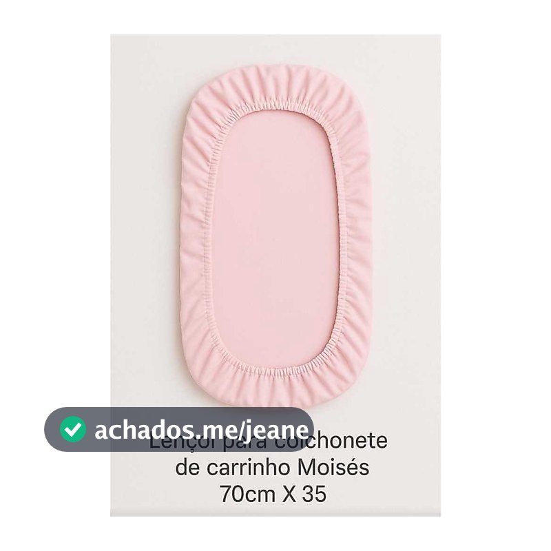 Lençol para colchonete de carrinho moisés na cor rosa bebe 70cm x 35cm