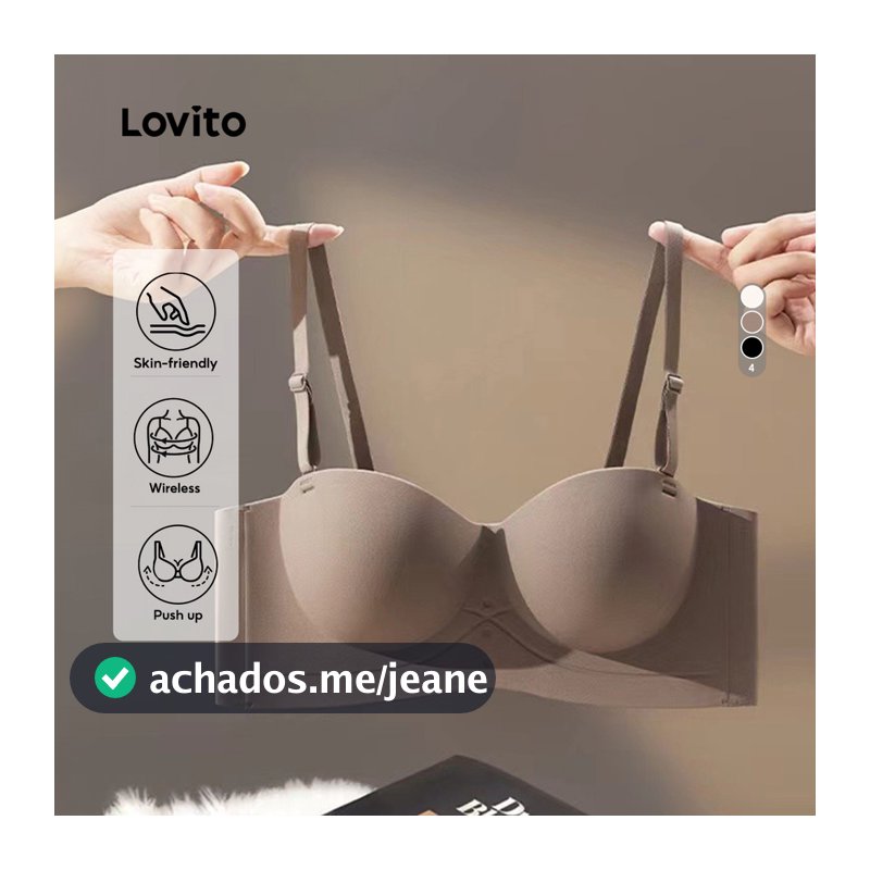 Lovito Casual Sutiã Básico E Respirável Para Todas As Estações Para Mulheres LNE37064