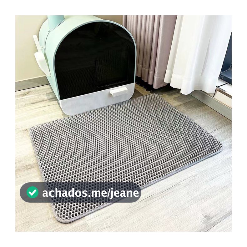 Tapete para Areia de Gato! Anti-Splash e Anti-Arrasto de Areia, Espesso, Durável e Sem Deslocamento