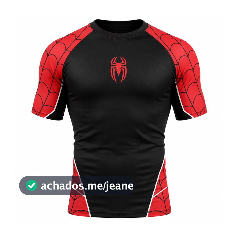 Rashguard Jiu Jitsu  BJJ Spider 2 Compressão Térmica MMA Treino Academia Resistente Alta Performance