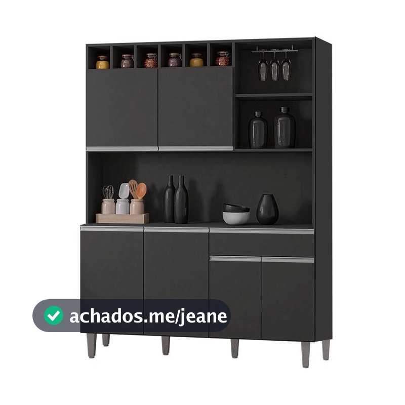 Armário para Cozinha Kit Alice Cinza Fosco - AJL