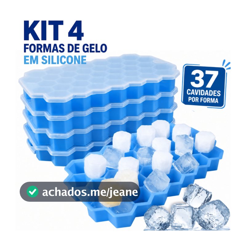 Forma de Gelo em Silicone 37 Cavidades Colmeia para Gelo Chocolate Bombom e Drinks