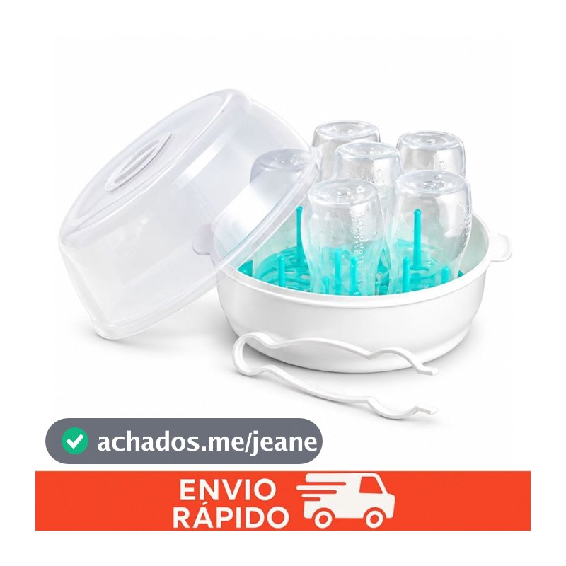Esterilizador De Mamadeira Para Microondas Buba Limpa Mamadeiras e Chupetas