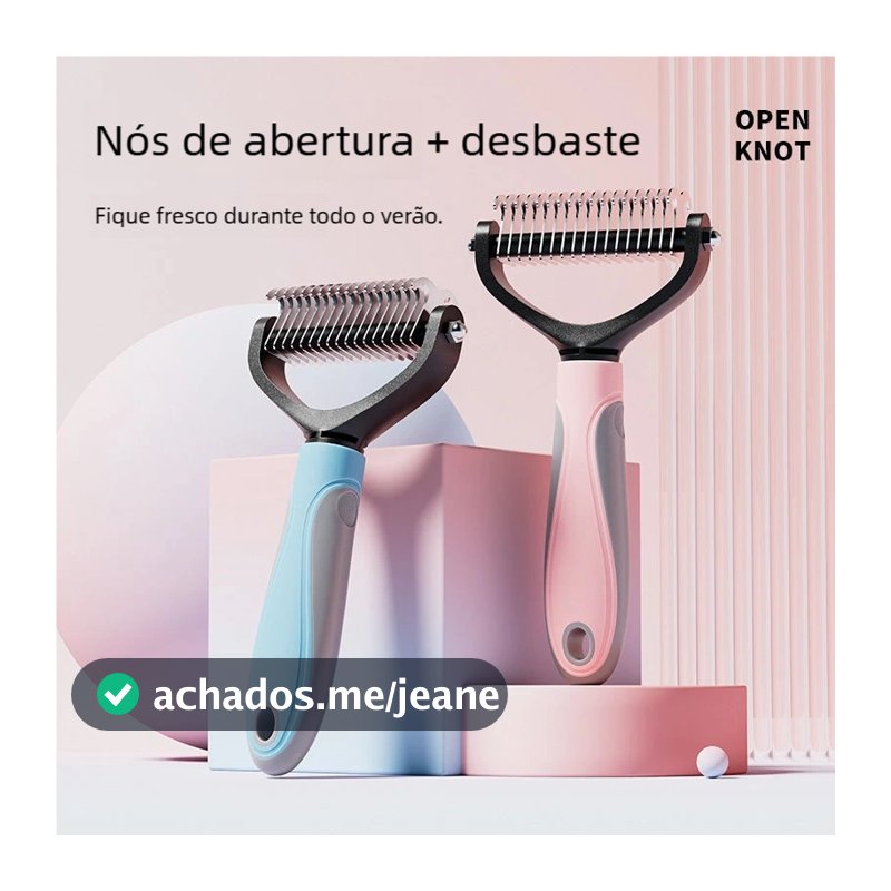Desembolador Pet Rake - Escova para Remover Pelos Longos de Cachorro Gato
