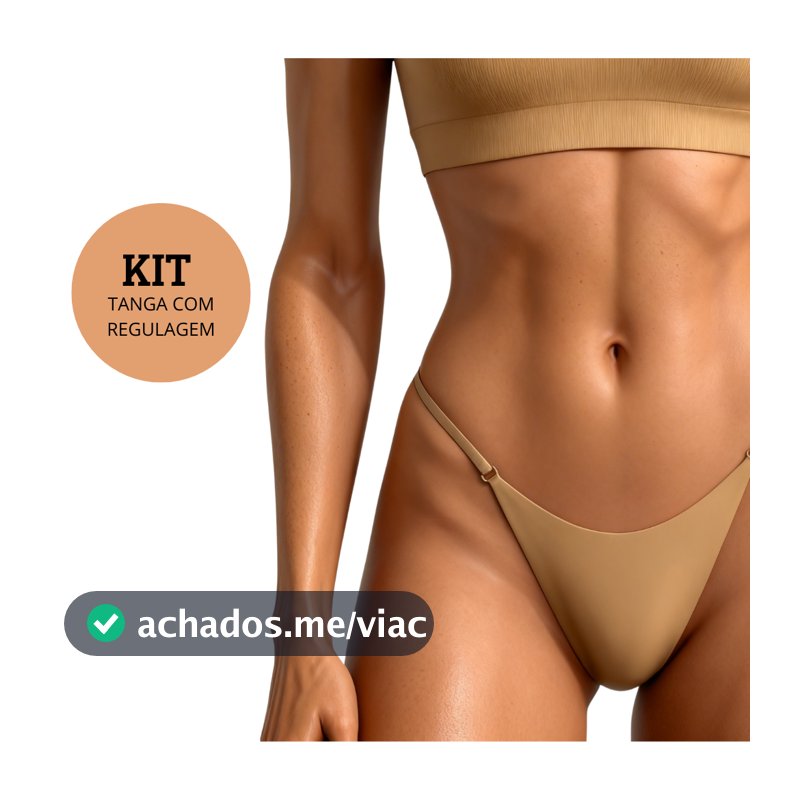 Kit Calcinha Corte A Laser Com Regulagem Tanga Sem Costura Fio Dental Poliamida Não Marca Lingerie