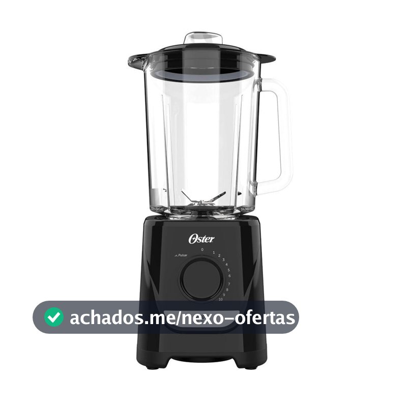 Liquidificador Oster Jarra De Vidro 2,2 Litros Preto 220V 1250W OLIQ520-220
