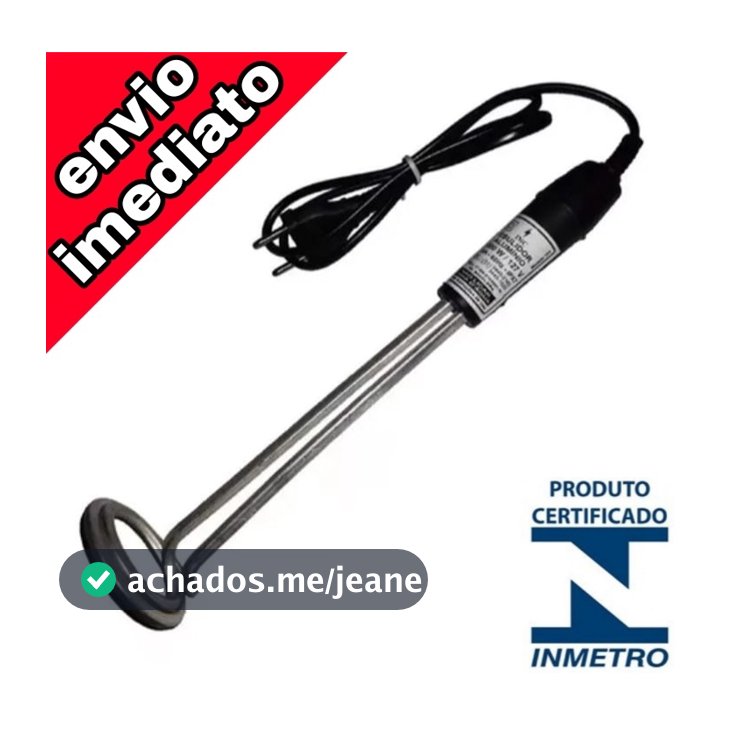 Ebulidor Eletrico, Mergulhão, Rabo Quente 127V ou 220V Ferve água Rápido, Aquecedor de Agua