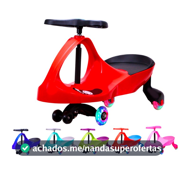 Carrinho Rolimã Zig Zag Car Roda com Led Infantil - Castela