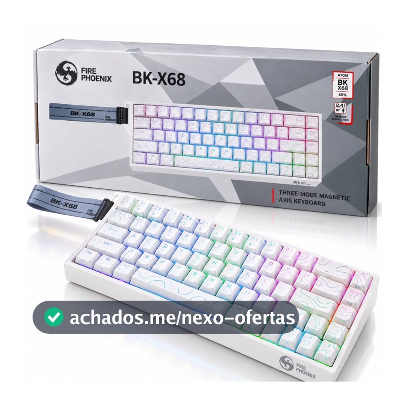 Teclado Sem Fio Gamer Magnético Rapid Trigger 0,01mm 8000hz Rgb Fire Phoenix