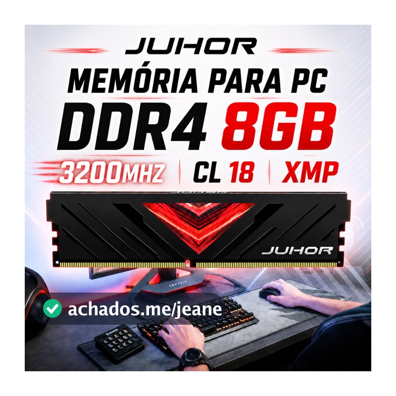 Memória Desktop Pc DDR4 8GB 16GB 3200MHZ CL 18 1.35V JUHOR