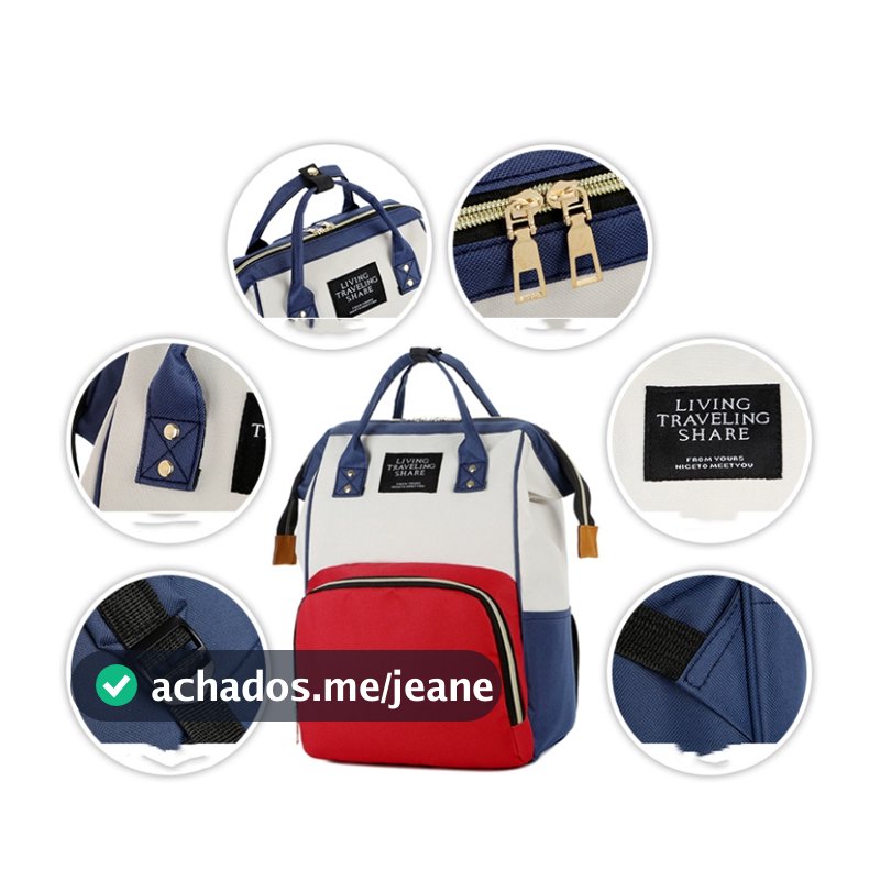 【Opção】Três Cores 45x31  Bolsa Mochila Maternidade Multifunção + Carteiras Fibra De Carbono Porta-Cartões Masculina Marca
