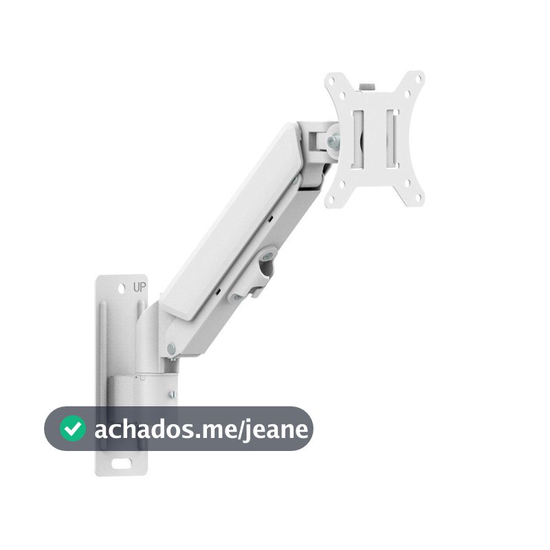 Suporte de Parede Articulado para Monitor de 17" a 32" Ergofirst, Ajuste com Pistão a Gás, Branco - G16-111-W