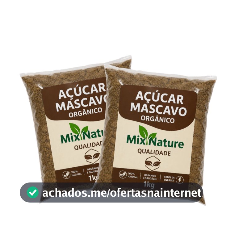 Açúcar Mascavo Premium 100% Natural Alta Qualidade 100% Puro Gourmet