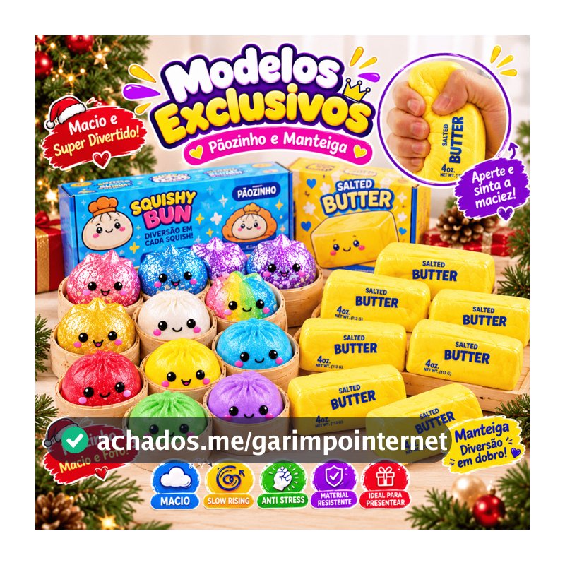 Squishy Dumpling Pãozinho Baozi 8,5cm Antiestresse Sensorial Fidget Toy Macio Brinquedo De Apertar