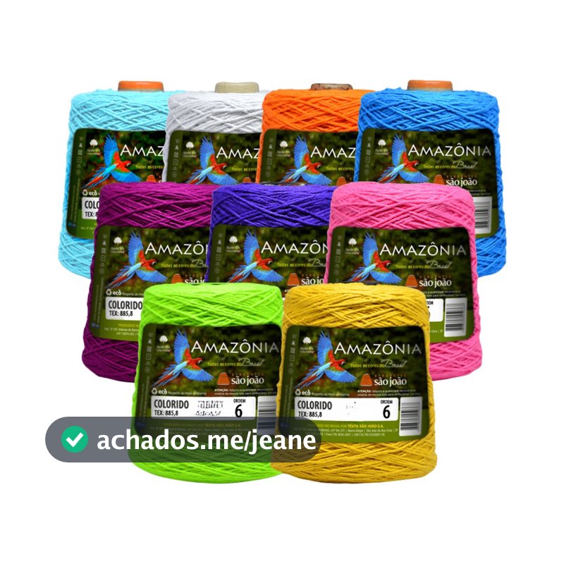 Barbante Amazônia Fio 6 400g São João | Cores Variadas