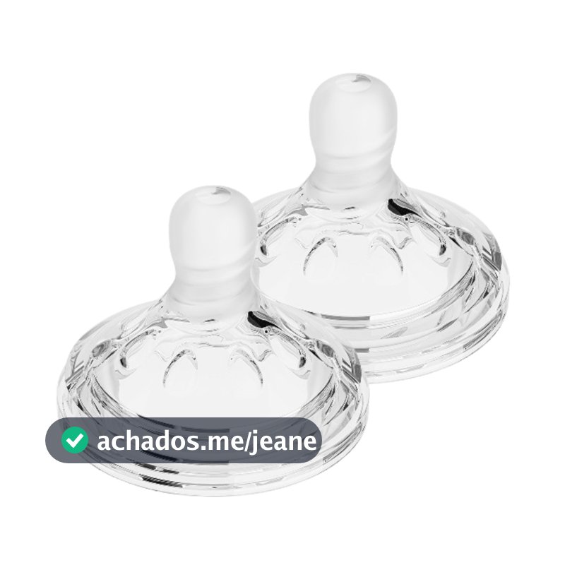 Kit Bico Reposição para Mamadeira Easy Flow Buba Válvula Anticólica Macio 100% Silicone 2 Unidades