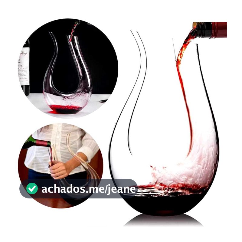 Decanter de Vidro Artesanal 1,1L - Modelo U Clássico