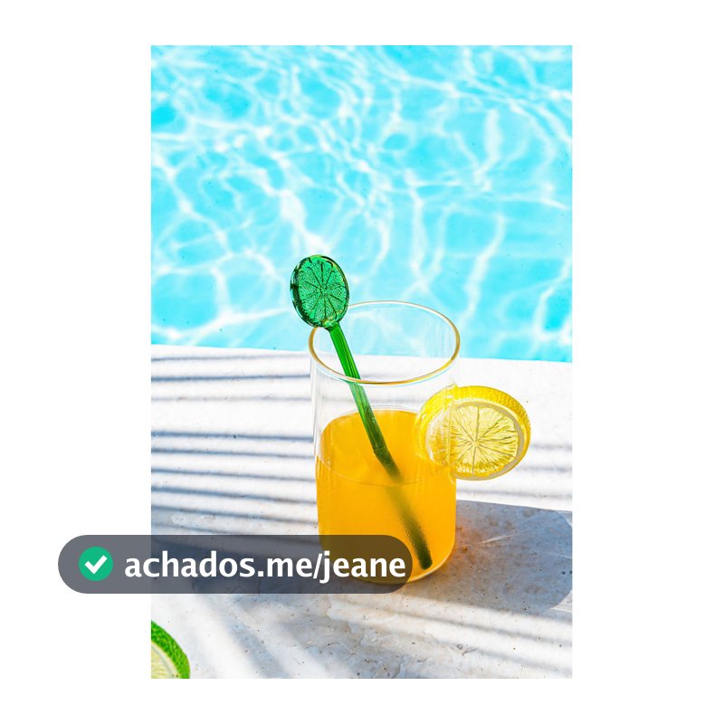Kit 6 Copos Vidro 450ml Lemon Sicilian Para Drinks Premium