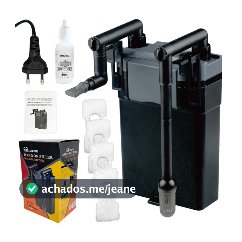 filtro Hang On Canister SunSun HBL-802 110V 500l/h + Anticloro Brinde