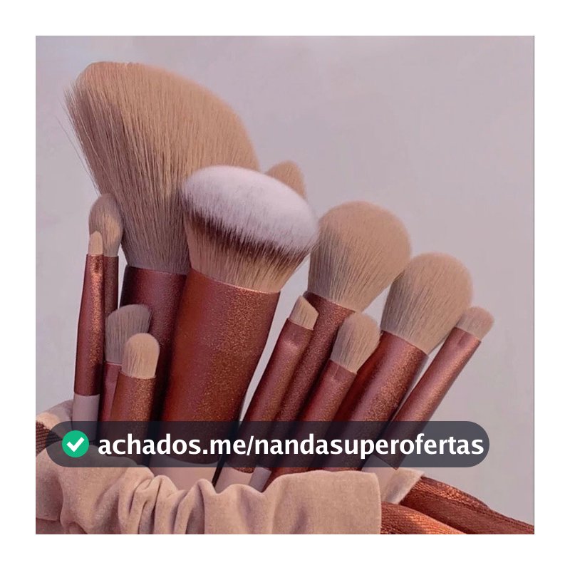 Kit 13 Pcs Pincéis De Maquiagem Profissionais Kabuki Contour