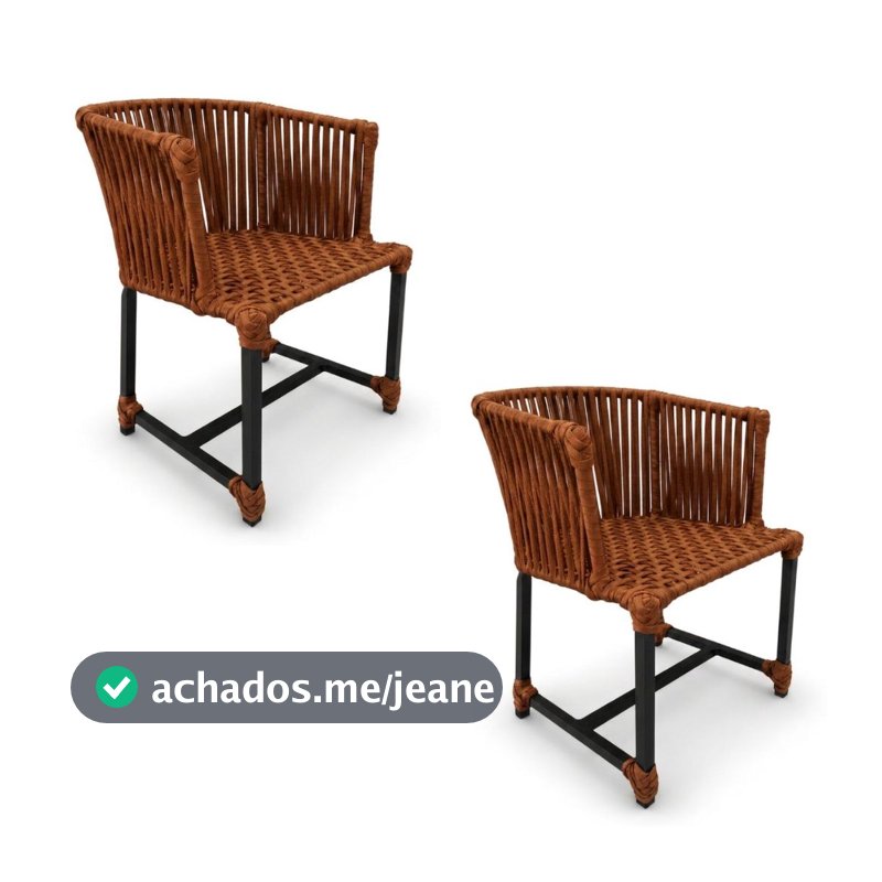 Kit 2 Poltronas Milão Área Externa Gourmet Varanda Beira de Piscinas Clubes Resistente a Sol e Chuva