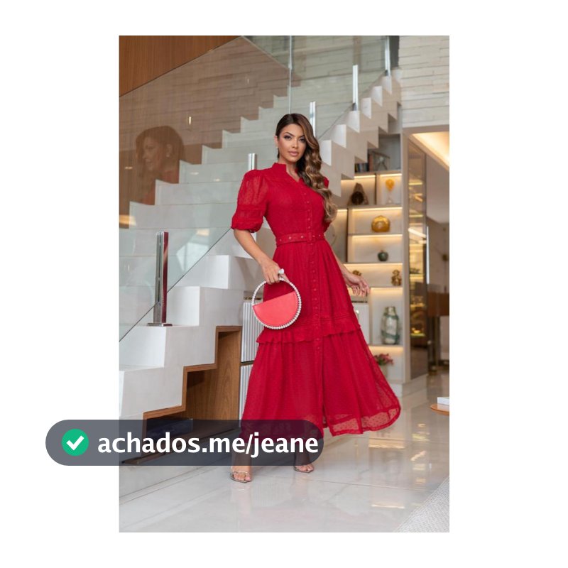 Vestido Suzy em Musseline Poá com Cinto e Botões funcionais