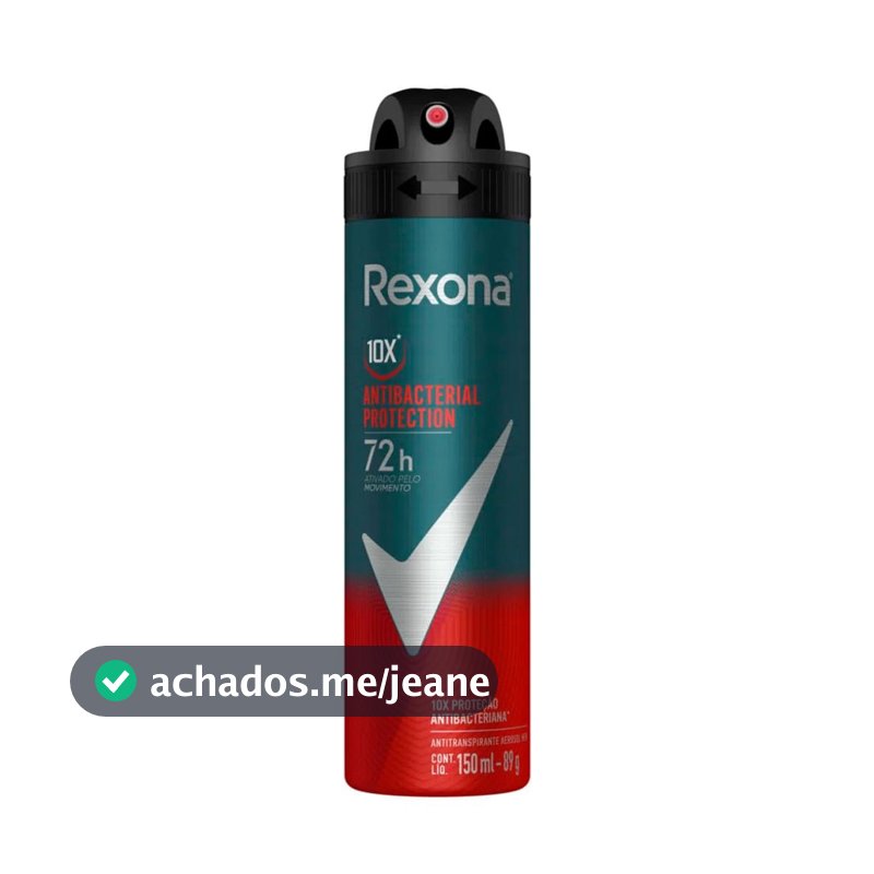 Desodorante Aerosol Rexona Men Antibacterial Protection 150ml