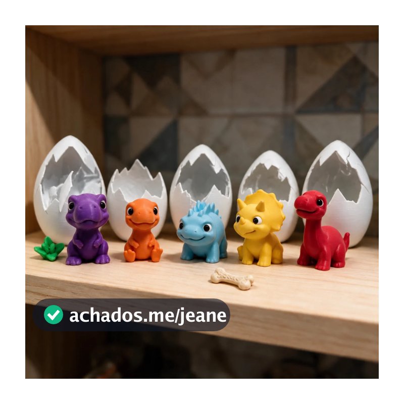 Ovo de Dinossauro Surpresa, Brinde ou Lembrancinha para Aniversário - Colecionável Quebra Ovos Dinossauro